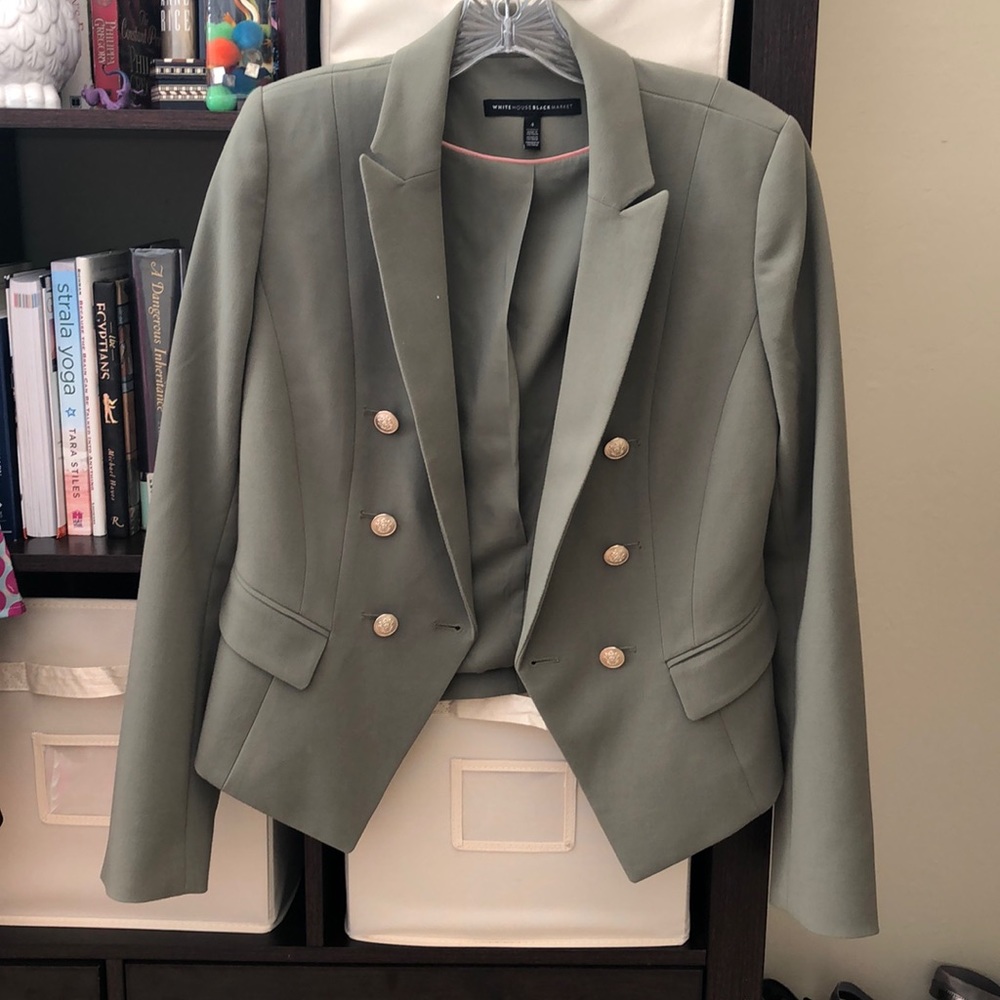 WHBM trophy jacket military green size 4
